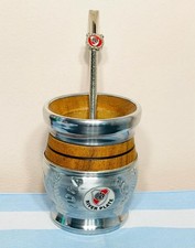 Mate cup yerba argentino - River Plate Cincelado bombilla straw River Plate