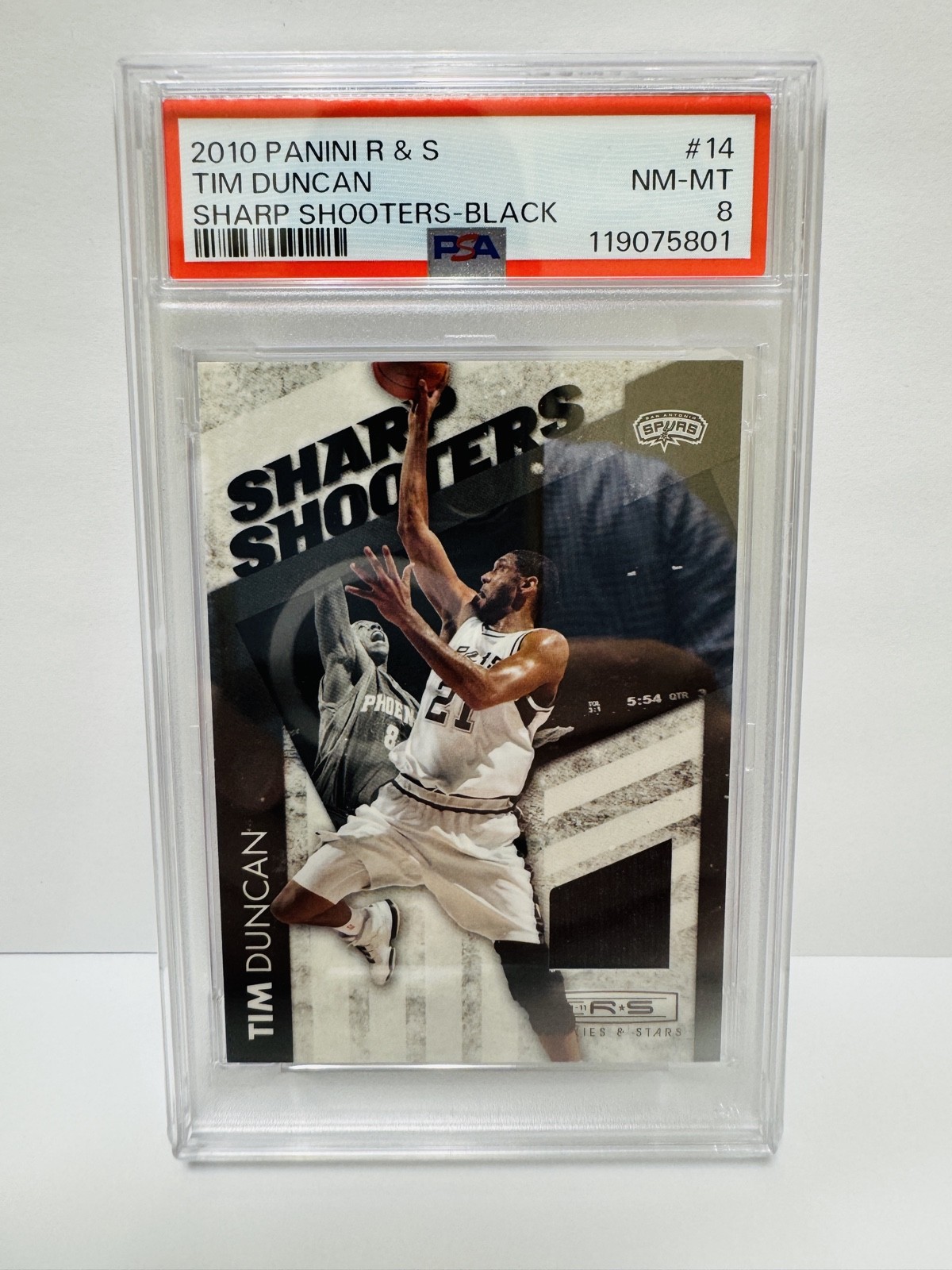 TIM DUNCAN 2010-11 Rookies & Stars Sharpshooters #14 (MEM) 21/99 Jersey Number 
