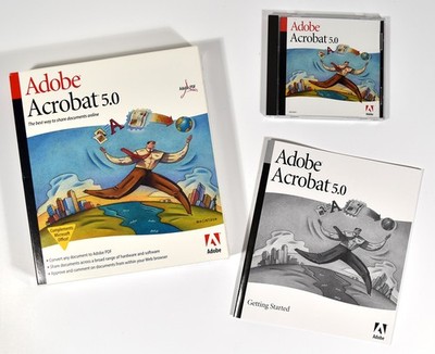 Adobe Acrobat 5.0, PDF Editing for Macintosh with Serial Numbers in Original Box