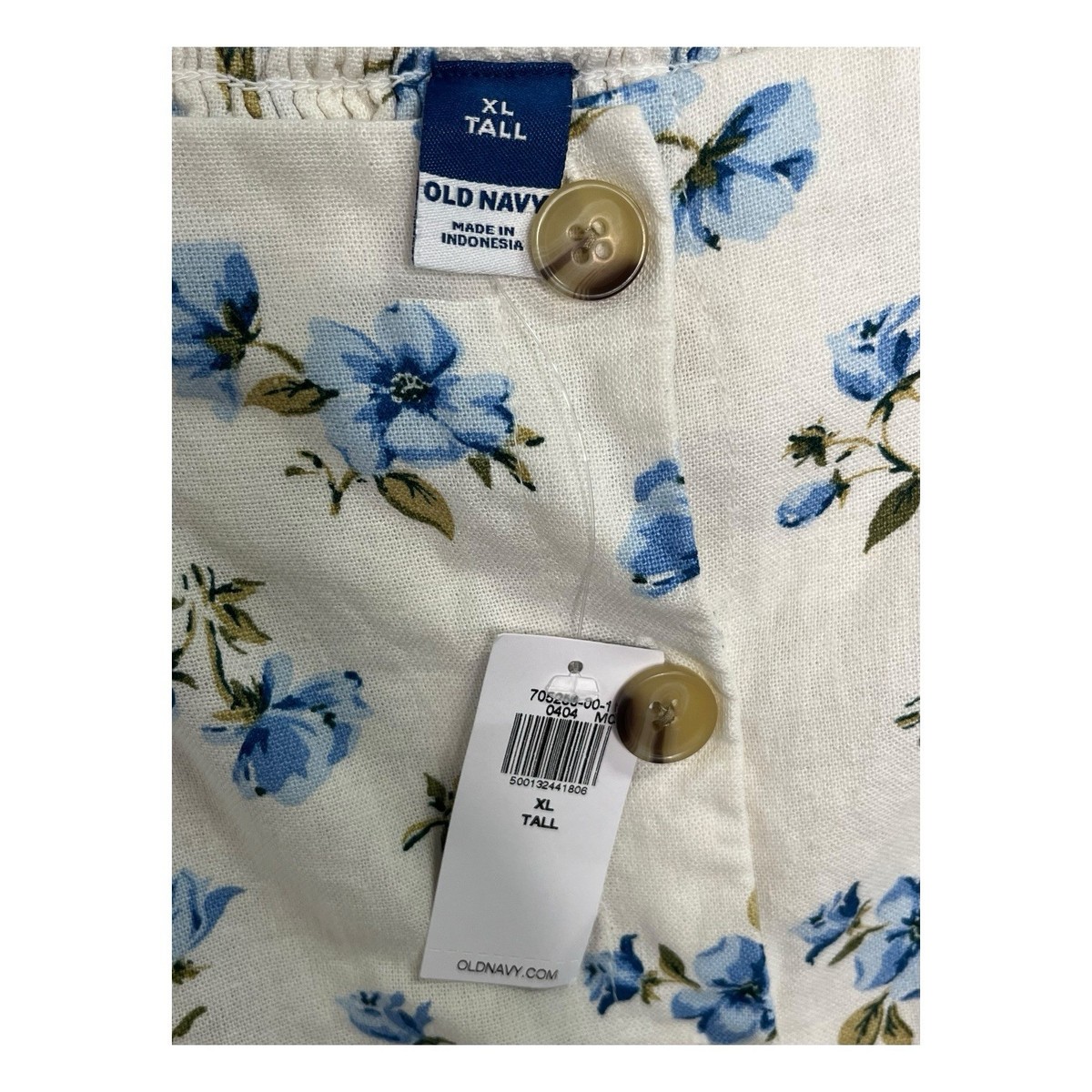 old navy white dress blue flowers NWOT Old Navy Women's Floral Chiffon Maxi Dress,BLUE FLORAL SZ 1X