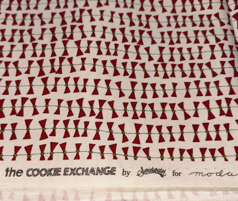 Sweetwater For Moda “Cookie Exchange” Red Bowties Cotton Fabric 45” x BTY - Image 3 of 3