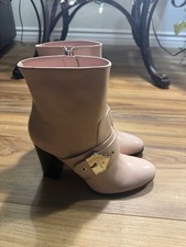 Stivali donna Calvin Klein, colore rosa blush taglia 9 con chiusura colore argento