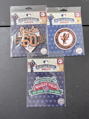 Major League Baseball Collector Patch Lot Of 3 Baltimore Orioles & Wrigley Field