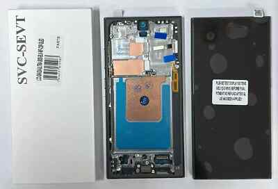 Für Samsung Galaxy S24 Ultra Full OLED LCD Display mit Rahmen Ersatzteil Schwarz