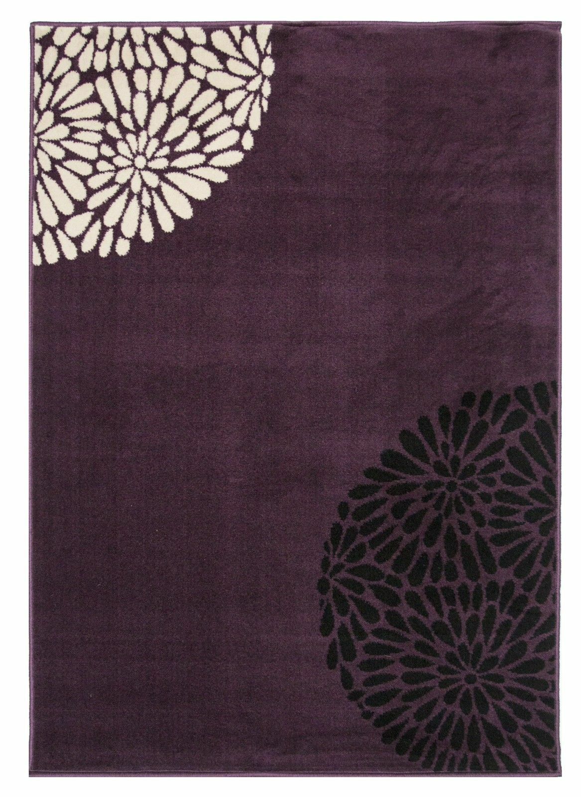 Plum Purple Floral Area Rugs SMALL LARGE HUGE Rugs For Living Room