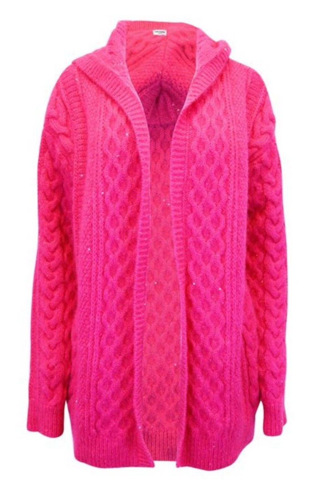 Cardigan Saint Laurent lana rosa paillettes