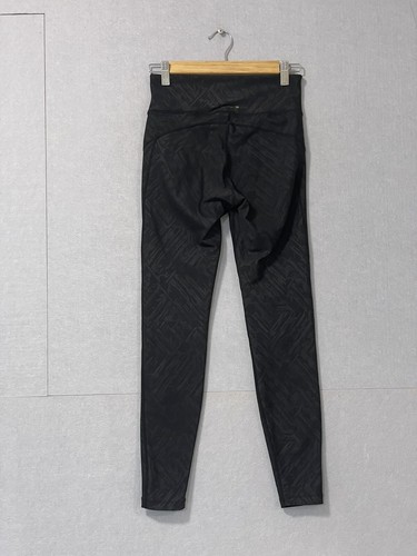 Rockwear Womens Full Length Tights Black Pattern Gym Active Fitness Size 8 - Picture 2 of 4