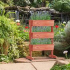 Cedar Wood Vertical Plant Bed Elevated Herb Planter Grow Space-saving 3 Tier Box