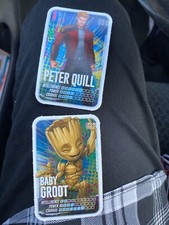 Marvel Trading Cards (Loblaws) Peter Quill #53 and Baby Groot #52 (foil holo)