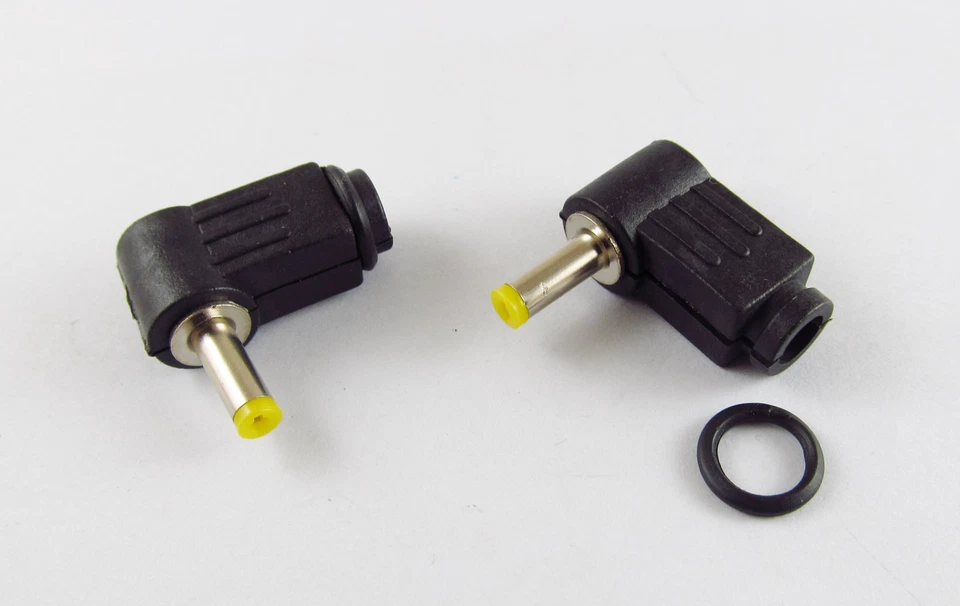 10x 4.0mm x 1.7mm Right Angle DC Power Cable Male Plug Connector Adapter Plastic - Image 3 of 4
