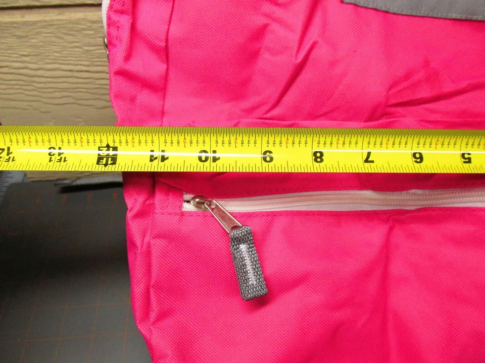 Mochila Rosa Nylon Ligera Vintage Estate Find Regalo Único Brillante IM Foto 3 de 4