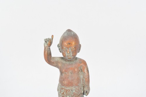 Young Buddha Siddhartha Copper Crafted Buddhism Antique Sculpture Craft Figurine - Picture 2 of 7