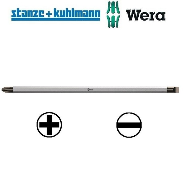 Wera 05002923001 Kombiklinge Vario 82 Schlitz 6 X 1 Mm / Ph 2 LäNge 175 Mm-image