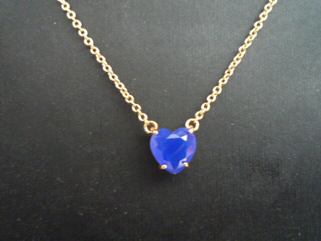 Collier Les Néréides Diamantine coeur bleu, cadeau femme