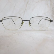 Hart Schaffner Marx Eyeglasses Frame Unisex Gunmetal Gray Half Rim Square 140