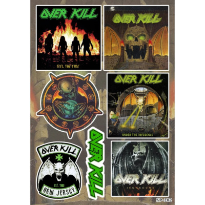 Overkill Albums Sticker Pack The Years of Decay Ironbound Thrash Metal Band