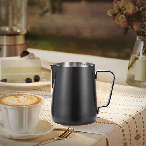 Milk Jug - Milk Pitcher 350ml Coffee Latte Cappuccino Frothing Stainless Steel - Picture 11 of 14