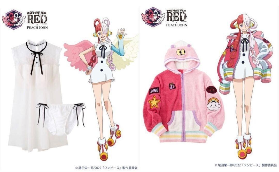 One Piece Film Red Peach John Collaboration Uta Hoodie size M Pink