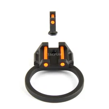 10mm High Profile Front /Rear Sight With Fiber Optic Charging Handle Glock