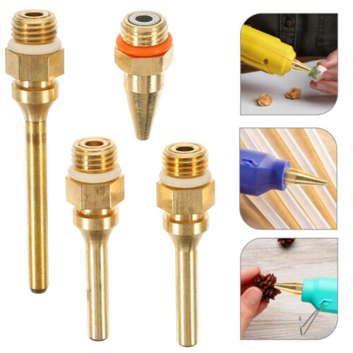 4 Pcs Interchangeable Copper Glue Sprayer Nozzle Long Tube Nozzles for Sprayers