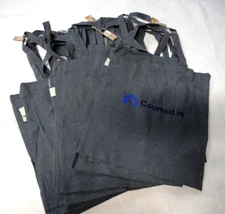 Lot Of 12 New Reusable Tote Bag by LEED'S Shopping Bag 100% Recycled Cotton