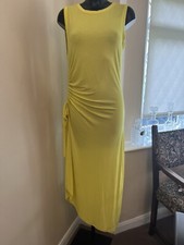 Gorgeous Warehouse Yellow Ruched Maxi Dress Size 14