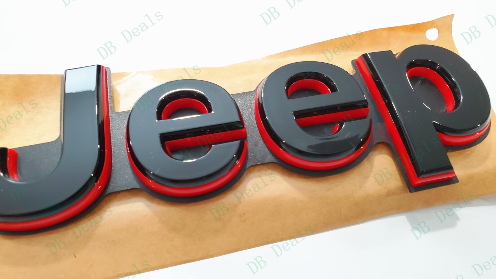 Gloss Black Red Rear liftgate Jeep Emblems Fit 2021+ Jeep Grand