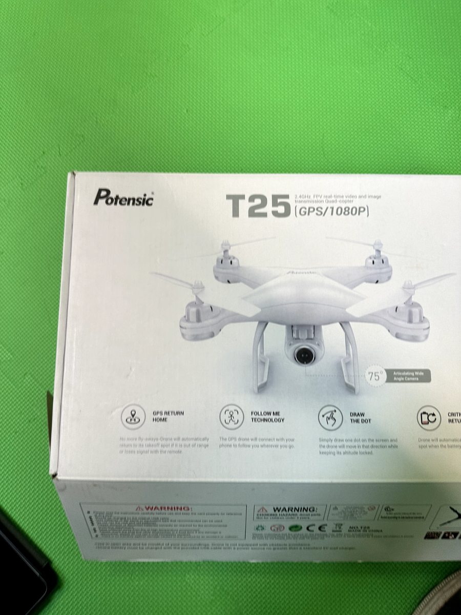 Potensic T25 GPS Drone with 1080P HD Camera - White Potensic T25 GPS Drone with 1080P HD Camera - White