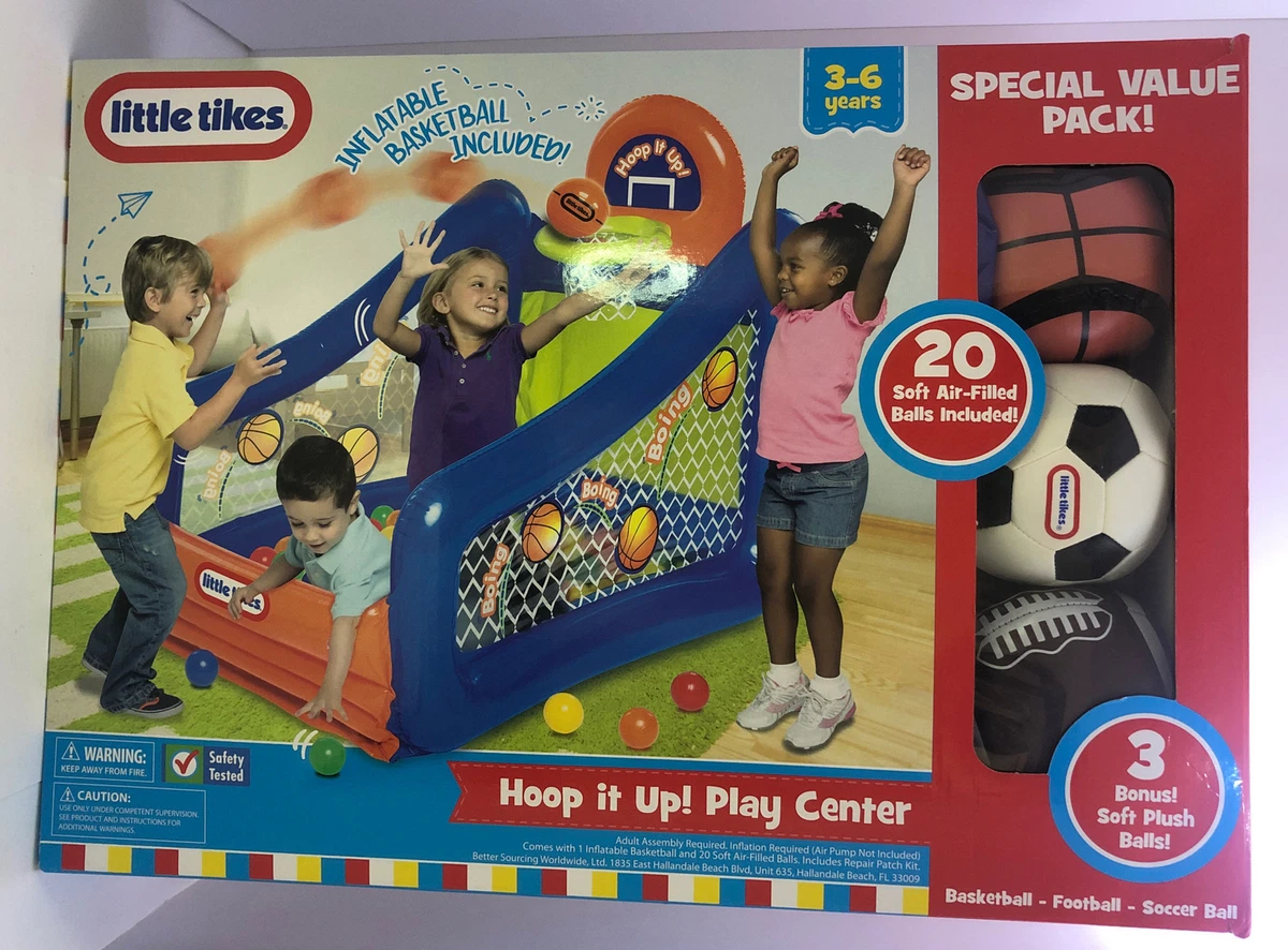 NEW Little Tikes Inflatable Hoop It Up Play Center Ball Pit With