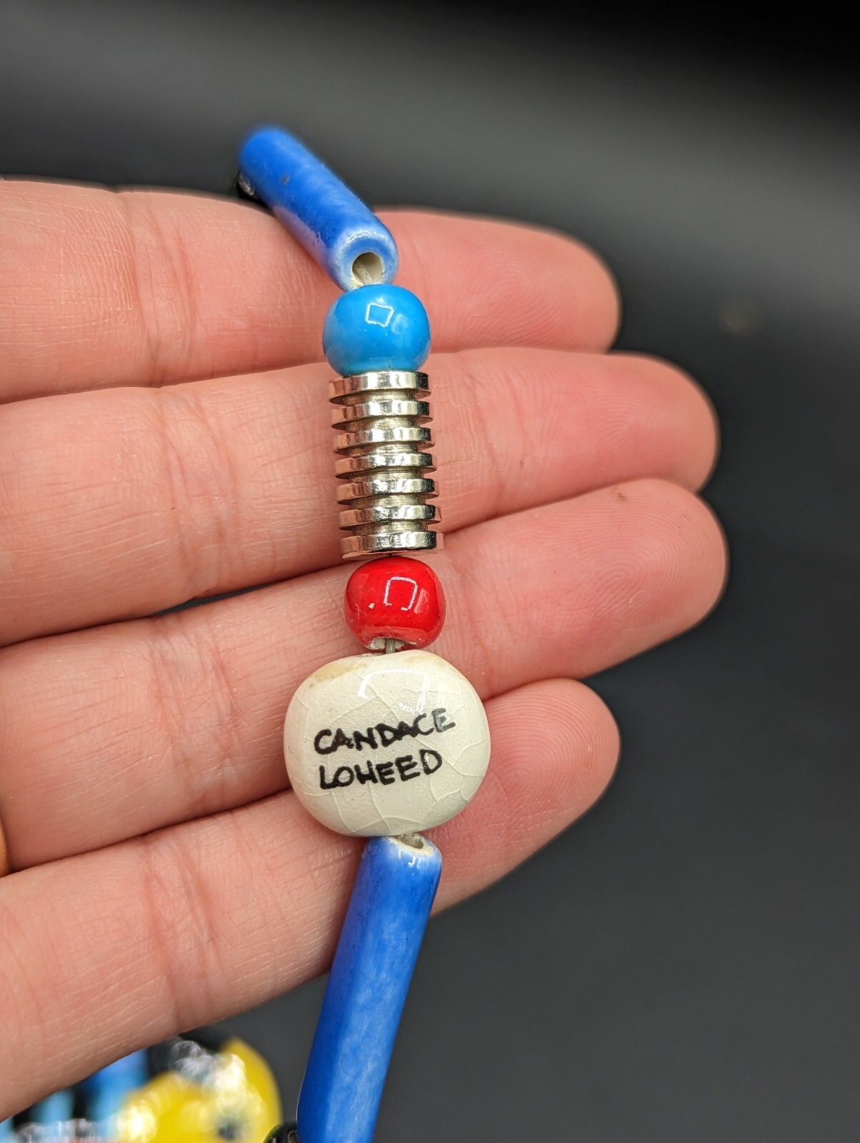 Ruby Z Candace Loheed Painted Ceramic Beaded Trop… - image 9