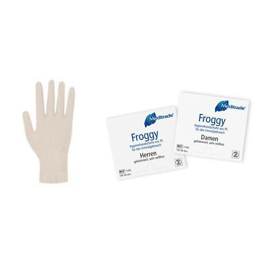 Meditrade Froggy Einweg/Einmal PE-Handschuhe Größe S + L transparent 100 Stück