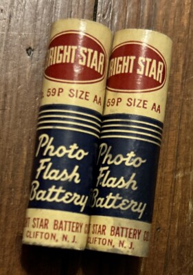 2 Vintage Bright Star Photo Flash Batteries | eBay