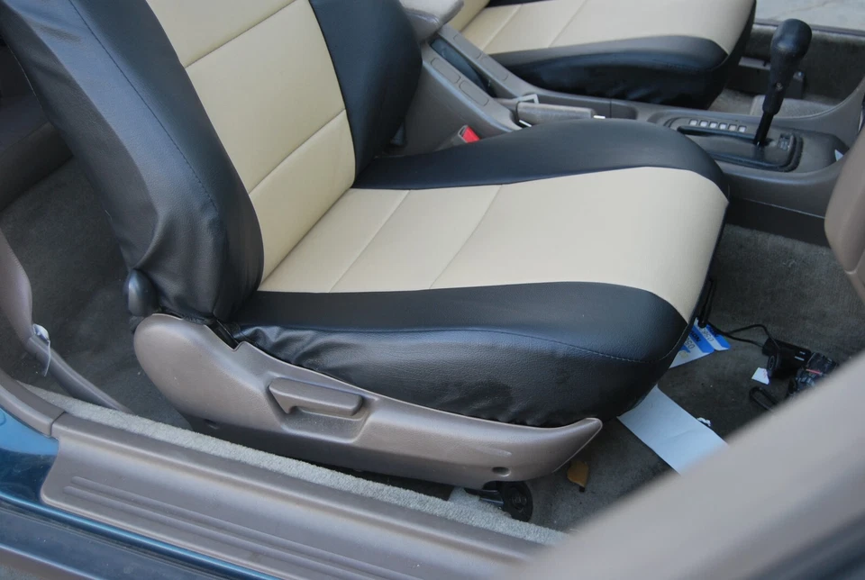 2 fundas de asiento delanteras personalizadas para ACURA INTEGRA 1990-2001 IGGEE S. CUERO AJUSTE EXACTO Foto 2 de 4