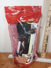 Puma Procat ADULT 12 White Lime Shinguard Ankle Sock Soccer Padded Shin Guards