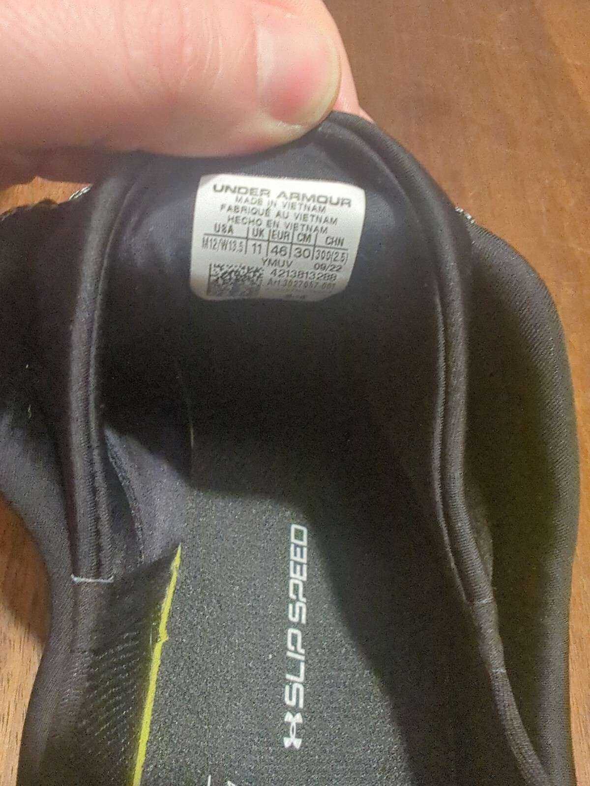 Under Armour Slipspeed Training Slip On Speed Grey Black UA 2023 Sz 12M