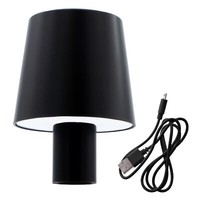Akku Flaschen Leuchte 60 Led - Schwarz - Touch Deko Tisch Lampe Wiederaufladbar