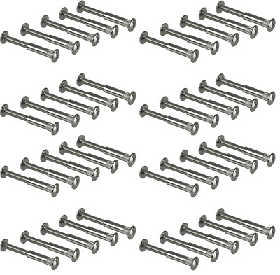50x Möbelschrauben M6 Hülsenschrauben Ø 8 mm Verbindungsschraube Verbinder 32-86