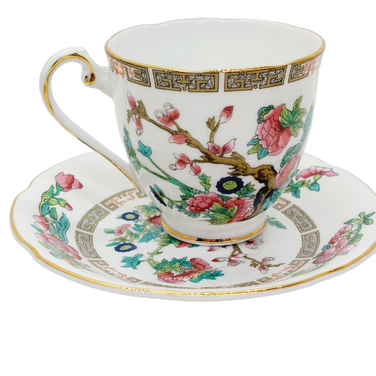 Royal Grafton fine bone china Made In England Indian Tree teacup & Plate