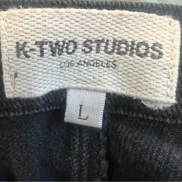 K-TWO STUDIOS Double Pocket Cargo Pants in Black Size L | eBay