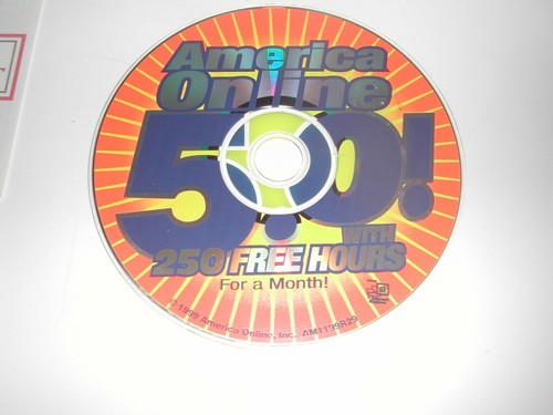 AMERICA ONLINE 5.0 CD WITH 250 FREE HOURS 1999 AOL OLD VINTAGE COLLEC - Picture 4 of 8