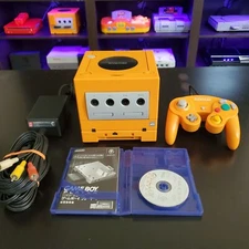 Nintendo Spice Orange Gamecube, Region Switch, Gameboy Player and Disk