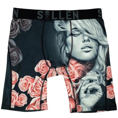 Sullen Art Collective Clothing Boxershorts - Rose Tattoo Pin-Up Perlen