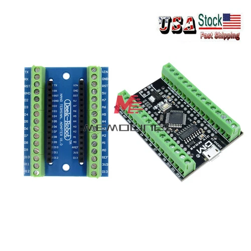 CH340 Nano V3.0 AVR ATMEGA328P-AU USB Driver Terminal Adapter Board U-S-A