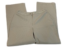 Chico's Womens Flat Front Pants Striped Button Zipper No Size Tag