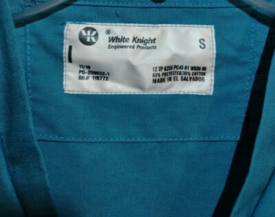White Knight Scrub Top Womens Small | eBay
