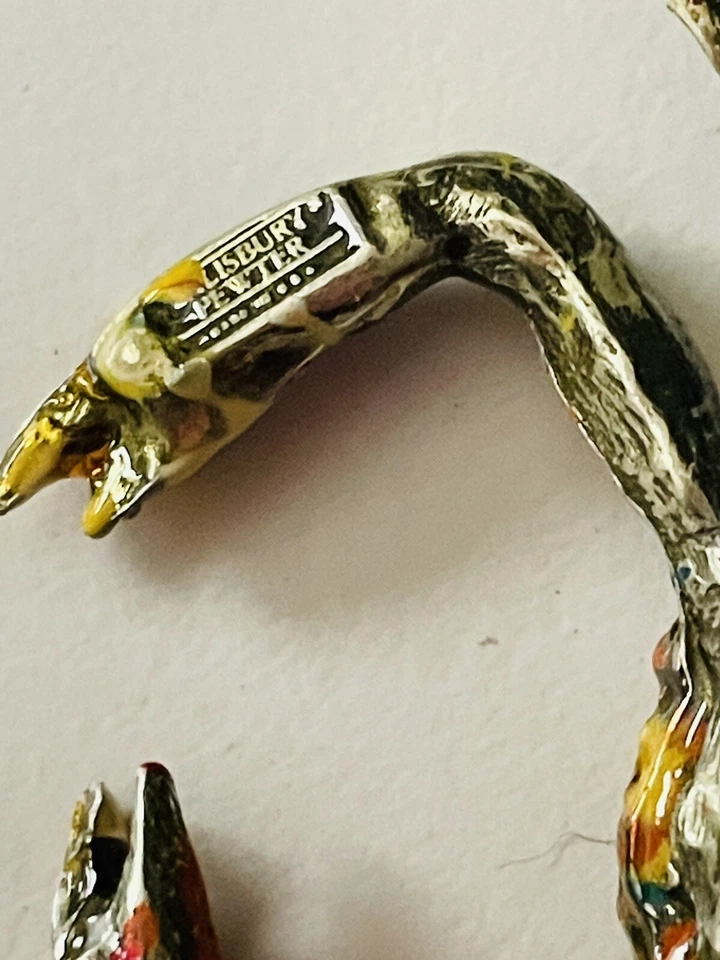 Crab Brooch Pin Salisbury Pewter Ocean Beach Animal Jewelry Signed Vintage - Image 4 of 4