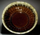 Vintage HULL  Pottery Green Drip Glaze Round Bowl/Planter 9" Round USA Glossy