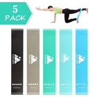 Evoland 5-PC Exercise Bands Set for Fitness, Yoga, Physical Therapy & Home Gym