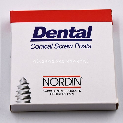 Dental Assorted Tapered Screw Post NORDIN Kit 24K Gold Plated/Titanium/Stainless - Picture 7 of 8