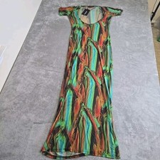 Pretty Little Thing Womens 10 Colorful Sheer Maxi Dress Casual Streetwear Beach